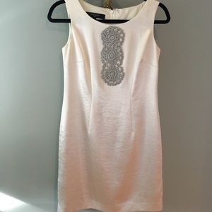 Nine West Cream and Silver Medallion Dress